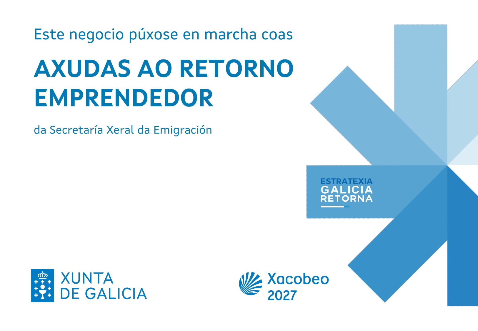 Este negocio púxose en marcha coas Axudas ao Retorno Emprendedor da Secretaría Xeral da Emigración — Xunta de Galicia, Estratexia Galicia Retorna, Xacobeo 2027
